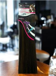 EXTENCIONES STAY ANCHA  CASTAÑOS MECHONES RUBIOS